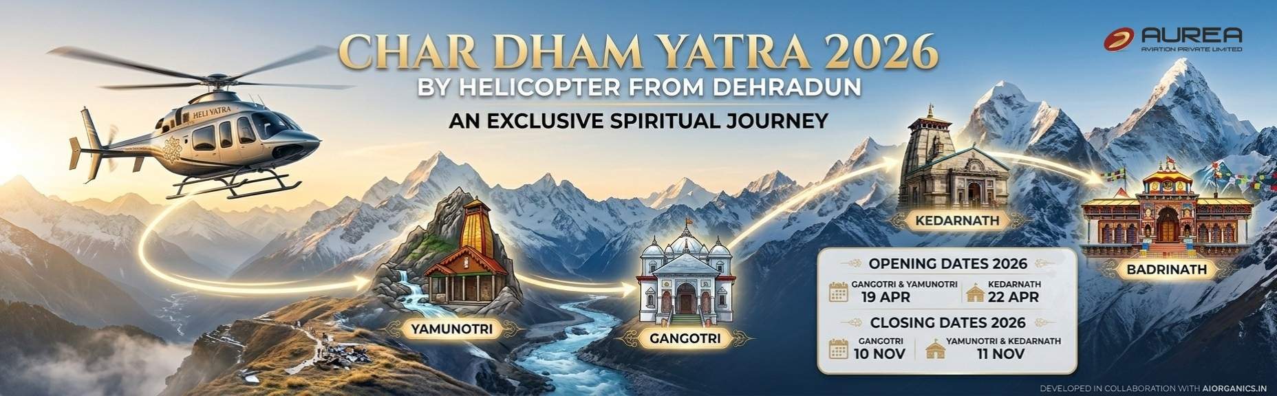 Char Dham Yatra 2026 by Helicopter from Dehradun